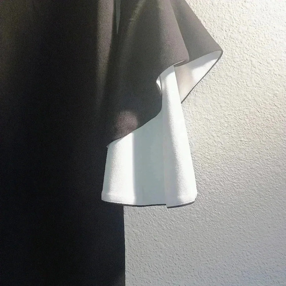 Shelby & Palmer Sheath Dress Size 8 Black and White Flare Sleeve Dressy Casual - Picture 2 of 12